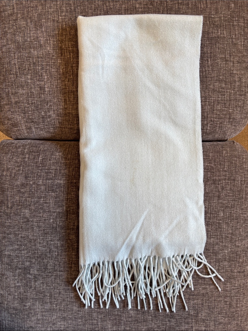 Indigo Light Blue Fringe Scarf Wrap
